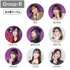【HiBiKi StYle＋ 5周年記念グッズ】ランダム缶バッジ　Group-B(愛美・豊田萌絵・西本りみ・進藤あまね・西尾夕香・渡瀬結月・立石凛・汐見梨沙)　(全8種ランダム)